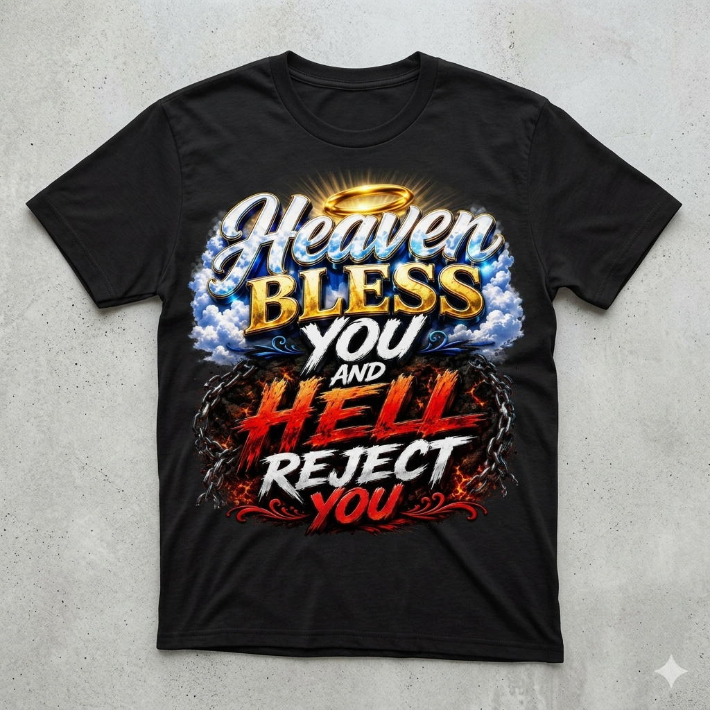Heaven Bless hell reject t shirt